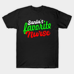 Santa's favorite nurse T-Shirt